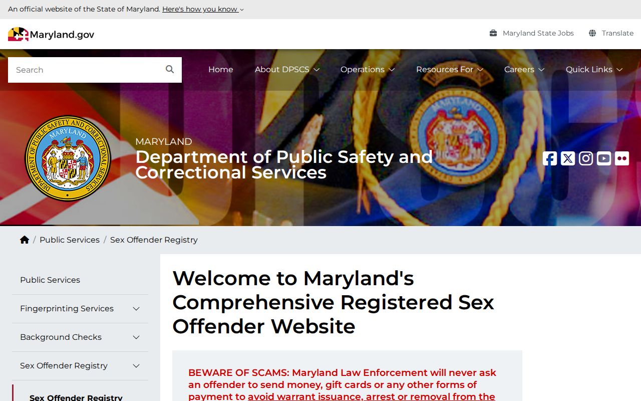 Towson public records access through the Maryland offender registry